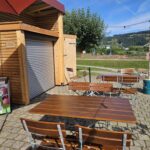 Biergarten am Alpsee: Original Allgäuer Kässpatzen mit Seeblick