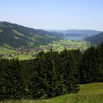 Ausblick von der Hündlebahn Oberstaufen auf den Großen Alpsee