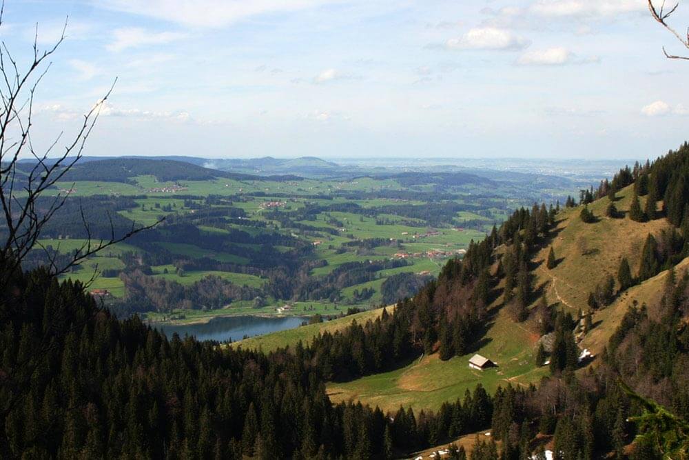 Blick vom Naturfreundehaus auf den Alpsee