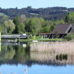 Blick auf das Freibad am Kleinen Alpsee