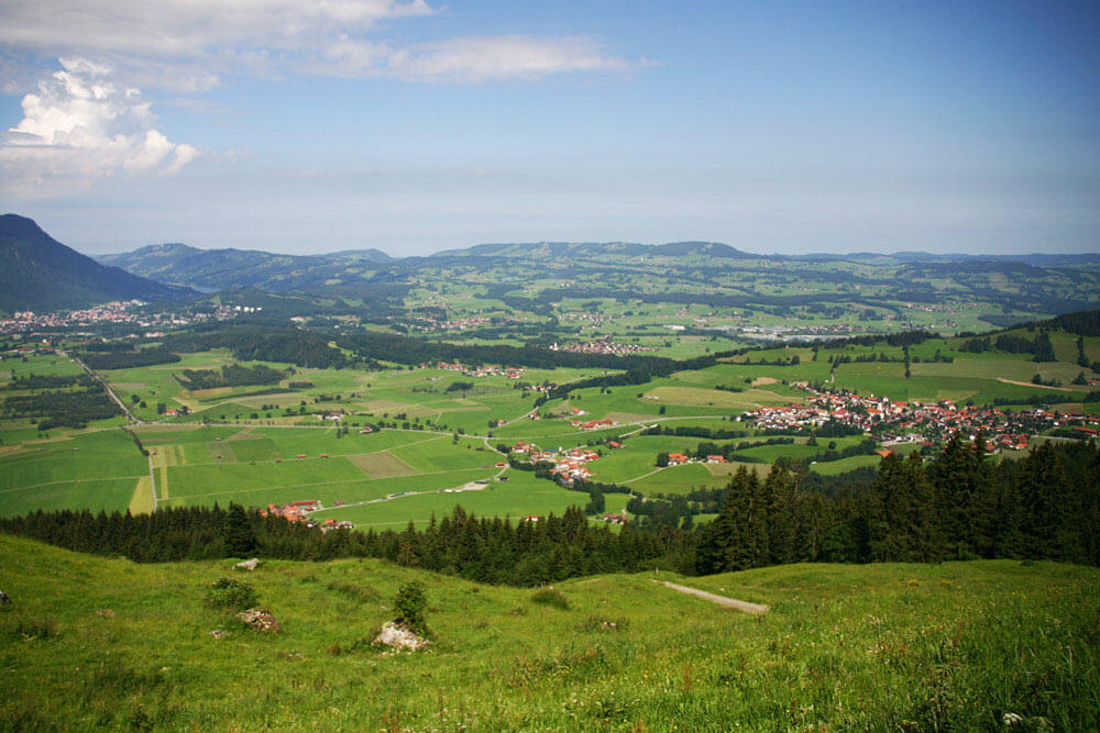 Fernblick vom Grünten bis Ulm